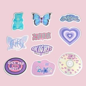 Y2K Blue & Purple Power - 10 Pack Vinyl Stickers - 2 Inch (2")